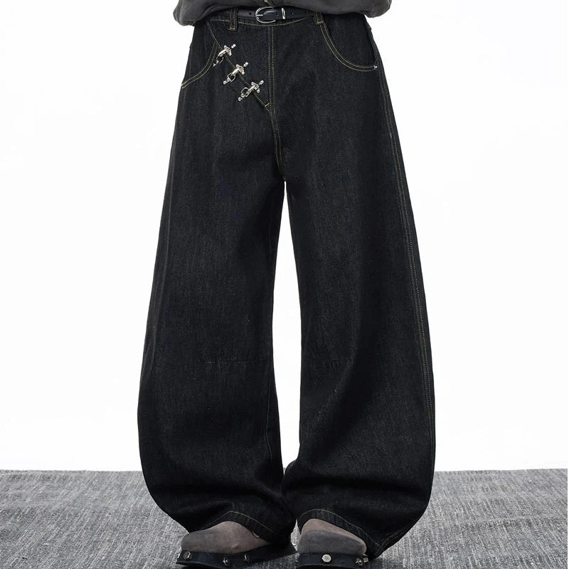 🔥 Jean Baggy Homme Y2K – Coupe Relaxed Fit 👖 Cargo Multi-Poches & Style Streetwear 💥