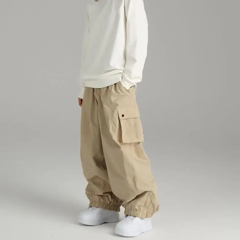 🔥 Pantalon Baggy Homme Rétro West City 🇺🇸 – Oversize Cargo Multi-Poches & Taille Élastique 👖