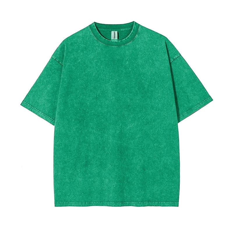 🔥 T-shirt Streetwear Hip-Hop Délavé – Style Urbain Vintage 👕🖤