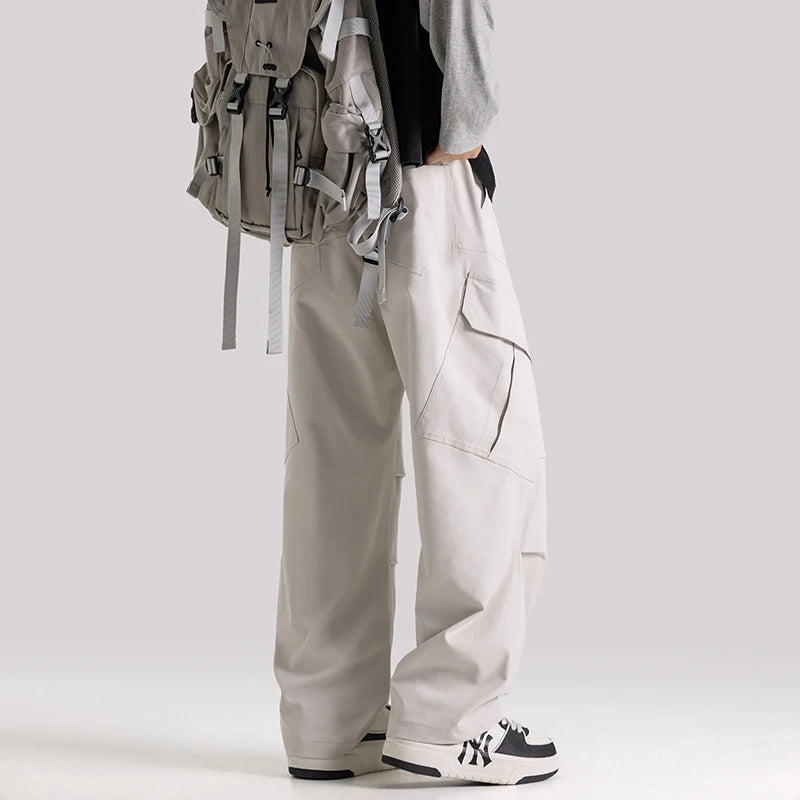 🔥 Pantalon Baggy Homme Casual – Loose Fit Workwear 🇺🇸 Multi-Poches & Style Américain 👖