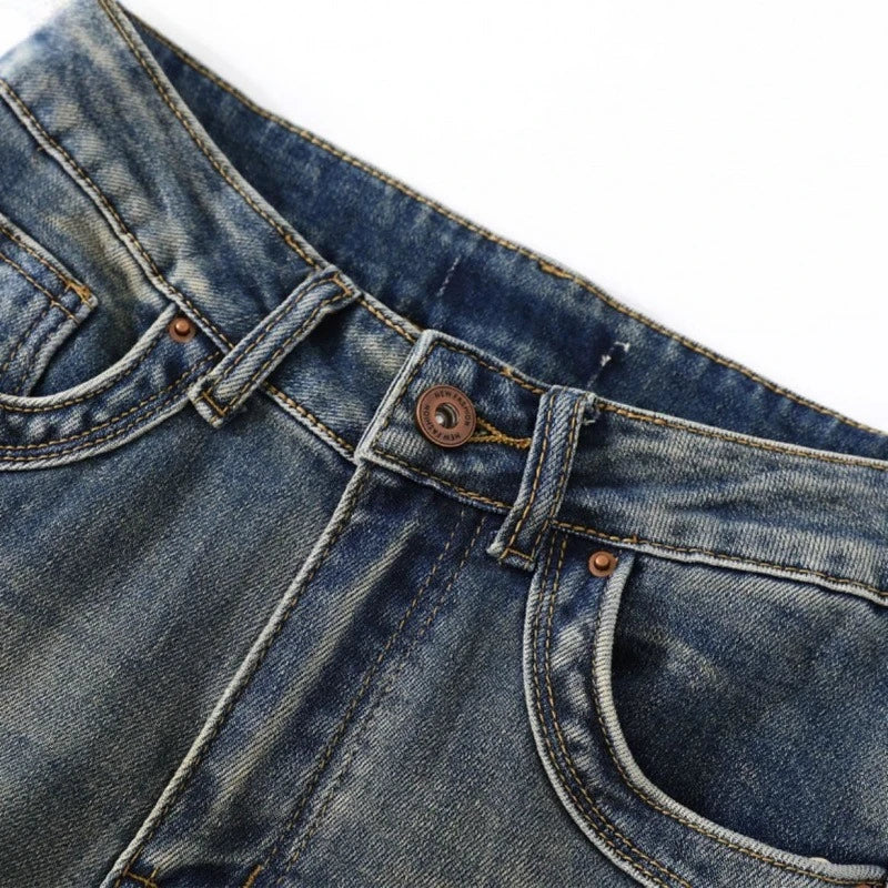 🔥 Jean Baggy Femme Taille Haute – Flare & Coupe Droite 👖 Effet Effiloché Vintage & Style Streetwear 💥