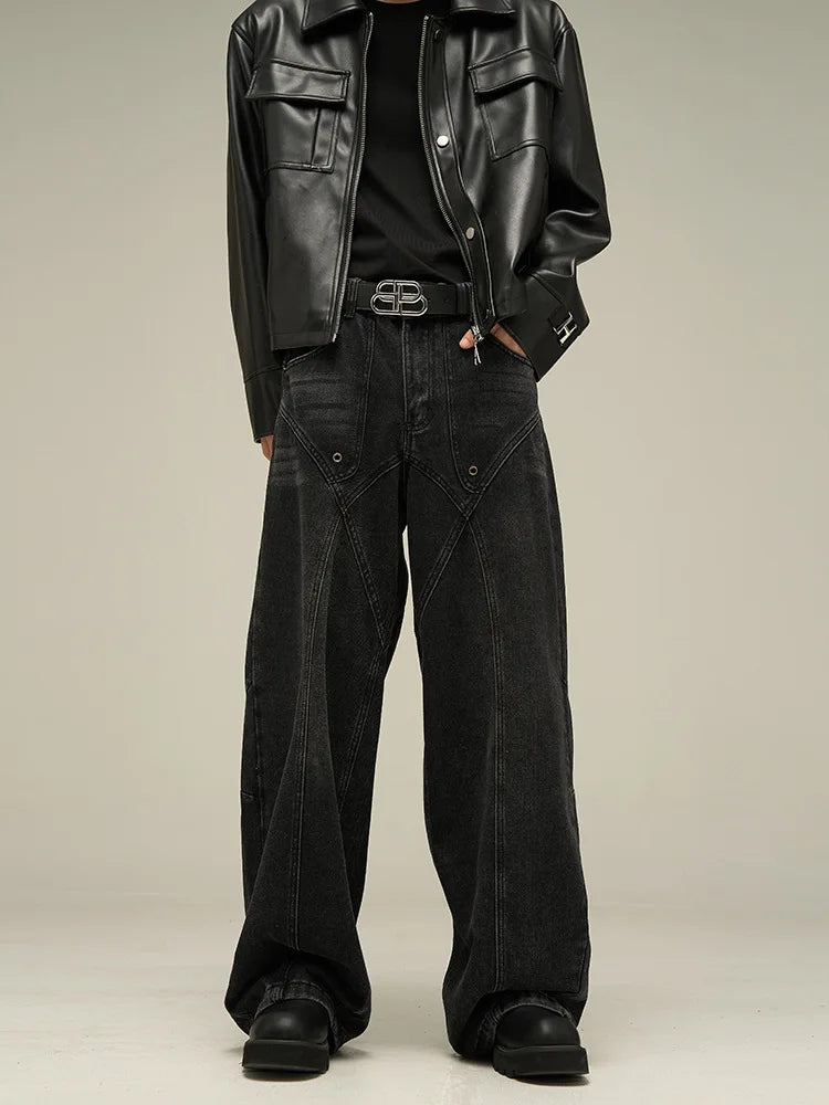 🔥 Jean Baggy Homme Style Américain 🇺🇸 – Coupe Large Vintage 👖 Délavé Streetwear Cool 💥