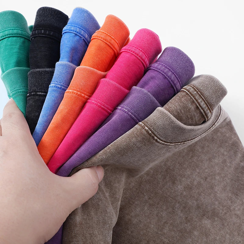 🔥 T-shirt Streetwear Hip-Hop Délavé – Style Urbain Vintage 👕🖤