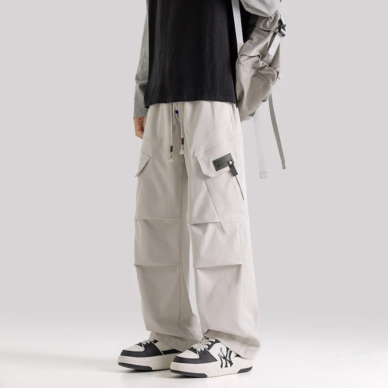 🔥 Pantalon Baggy Homme Casual – Loose Fit Workwear 🇺🇸 Multi-Poches & Style Américain 👖