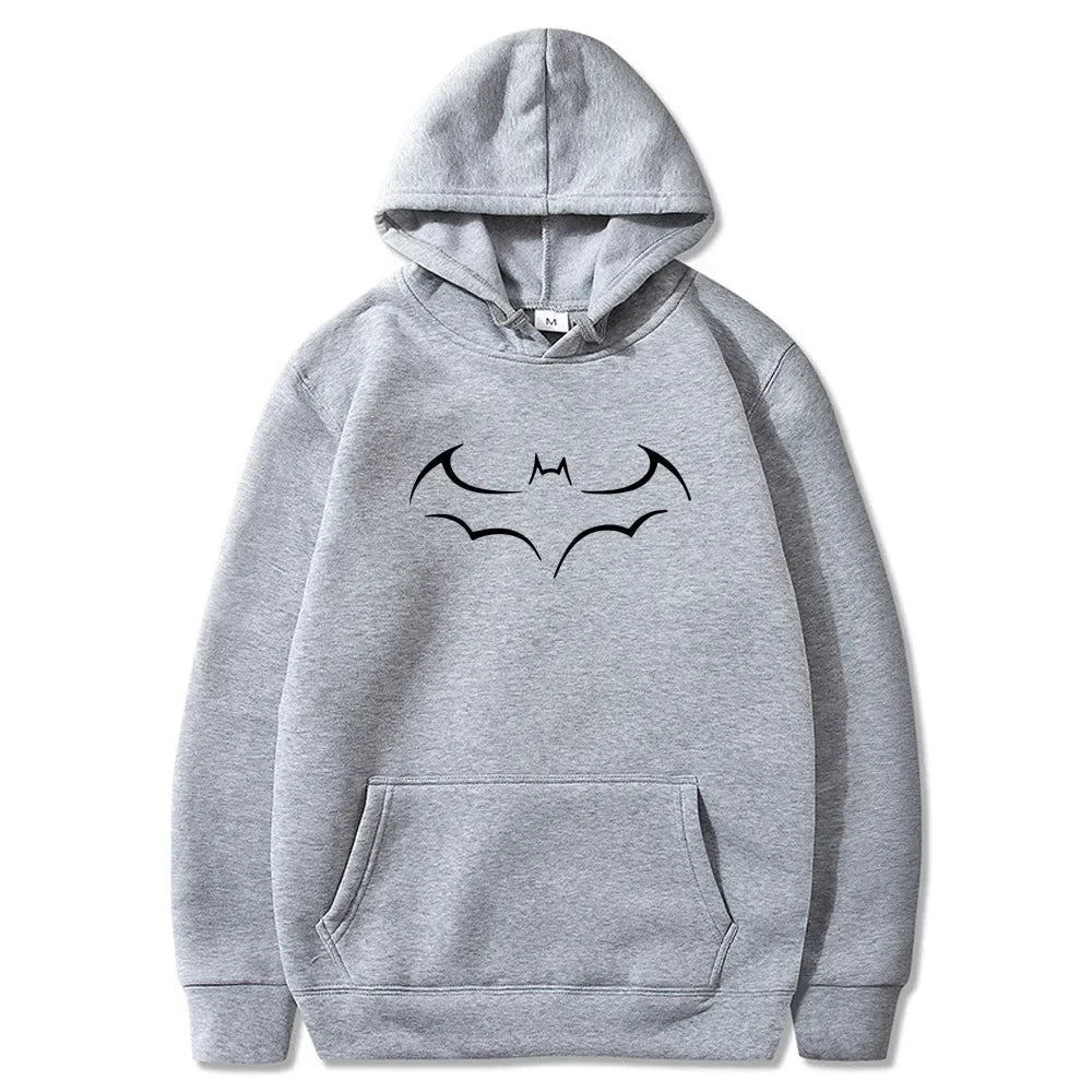 Sweat à Capuche Imprimé Chauve-Souris – Style Mystique et Tendance