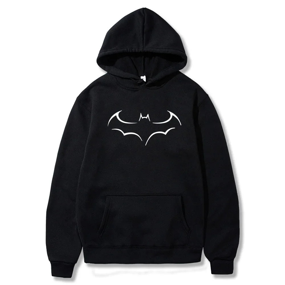 Sweat à Capuche Imprimé Chauve-Souris – Style Mystique et Tendance