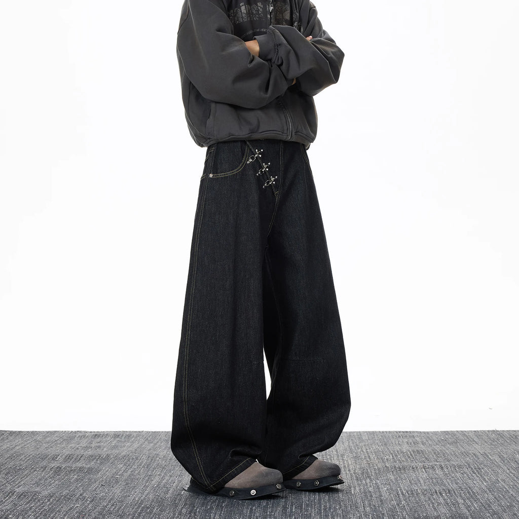 🔥 Jean Baggy Homme Y2K – Coupe Relaxed Fit 👖 Cargo Multi-Poches & Style Streetwear 💥