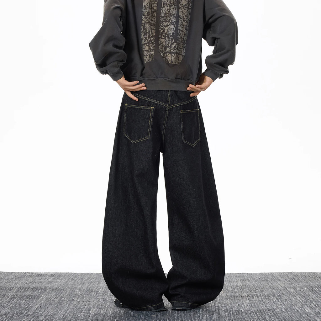 🔥 Jean Baggy Homme Y2K – Coupe Relaxed Fit 👖 Cargo Multi-Poches & Style Streetwear 💥