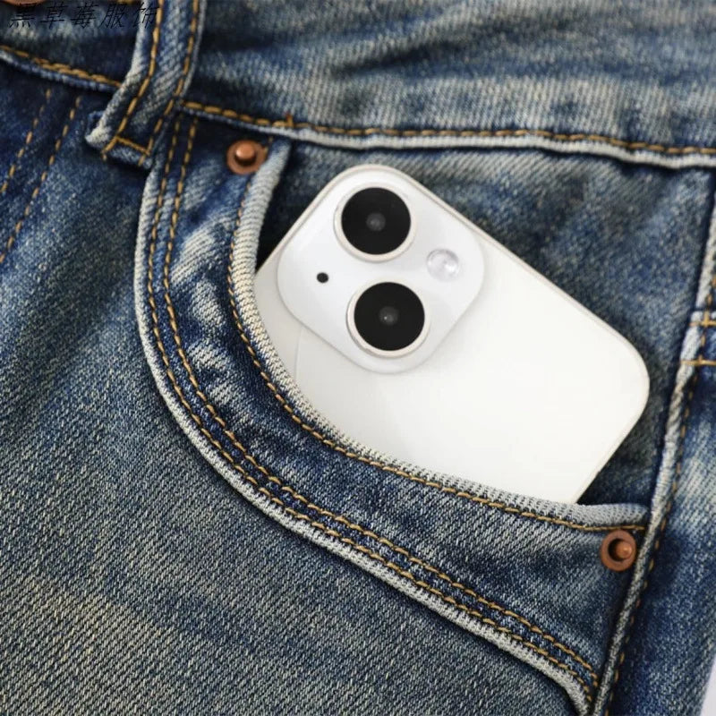 🔥 Jean Baggy Femme Taille Haute – Flare & Coupe Droite 👖 Effet Effiloché Vintage & Style Streetwear 💥