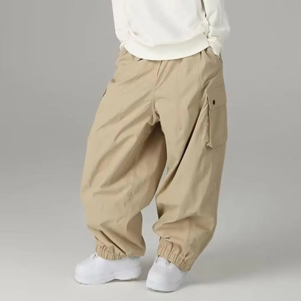 🔥 Pantalon Baggy Homme Rétro West City 🇺🇸 – Oversize Cargo Multi-Poches & Taille Élastique 👖